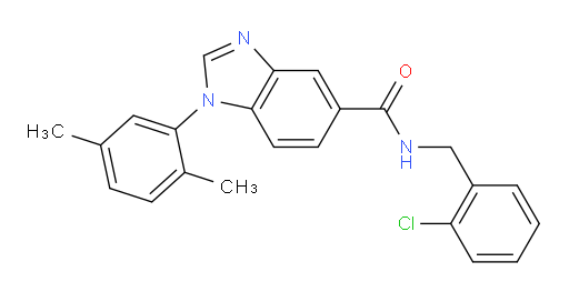 N-[(2-Chlorophenyl)methyl]-1-(2,5-dimethylphenyl)-1H-benzimidazole-5-carboxamide (ACI)