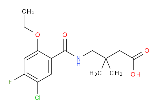 4-[(5-Chloro-2-ethoxy-4-fluorobenzoyl)amino]-3,3-dimethylbutanoic acid (ACI)
