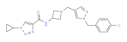 N-[1-[[1-[(4-Chlorophenyl)methyl]-1H-pyrazol-4-yl]methyl]-3-azetidinyl]-1-cyclopropyl-1H-1,2,3-triazole-4-carboxamide (ACI)