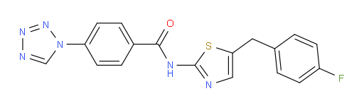 N-[5-[(4-Fluorophenyl)methyl]-2-thiazolyl]-4-(1H-tetrazol-1-yl)benzamide (ACI)