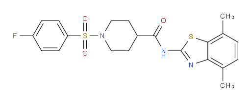 N-(4,7-Dimethyl-2-benzothiazolyl)-1-[(4-fluorophenyl)sulfonyl]-4-piperidinecarboxamide (ACI)