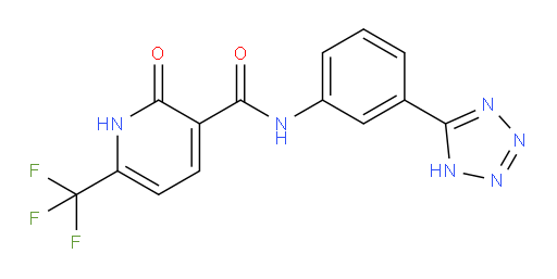 1,2-Dihydro-2-oxo-N-[3-(2H-tetrazol-5-yl)phenyl]-6-(trifluoromethyl)-3-pyridinecarboxamide (ACI)
