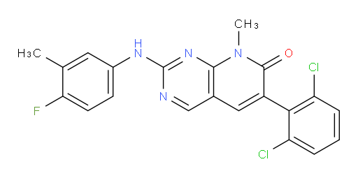 6-(2,6-Dichlorophenyl)-2-[(4-fluoro-3-methylphenyl)amino]-8-methylpyrido[2,3-d]pyrimidin-7(8H)-one (ACI)