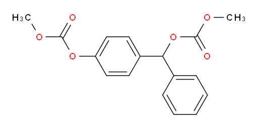 4-[[(Methoxycarbonyl)oxy]phenylmethyl]phenyl methyl carbonate (ACI)