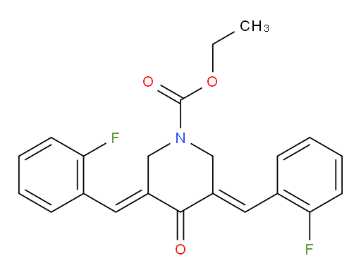 Ethyl 3,5-bis[(2-fluorophenyl)methylene]-4-oxo-1-piperidinecarboxylate (ACI)