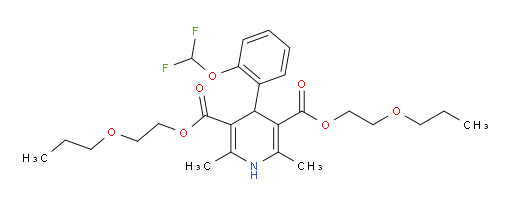 3,5-Bis(2-propoxyethyl) 4-[2-(difluoromethoxy)phenyl]-1,4-dihydro-2,6-dimethyl-3,5-pyridinedicarboxylate (ACI)