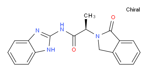 (αR)-N-1H-Benzimidazol-2-yl-1,3-dihydro-α-methyl-1-oxo-2H-isoindole-2-acetamide (ACI)
