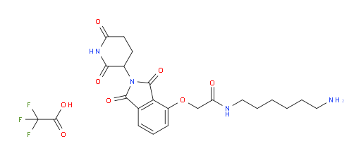 Acetamide, N-(6-aminohexyl)-2-[[2-(2,6-dioxo-3-piperidinyl)-2,3-dihydro-1,3-dioxo-1H-isoindol-4-yl]oxy]-, 2,2,2-trifluoroacetate (1:1) (ACI)