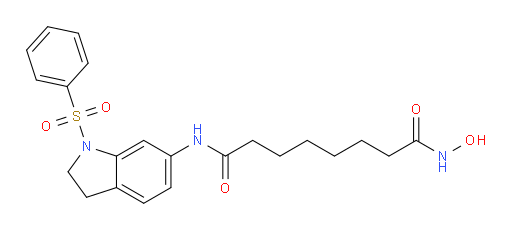 N1-[2,3-Dihydro-1-(phenylsulfonyl)-1H-indol-6-yl]-N8-hydroxyoctanediamide (ACI)