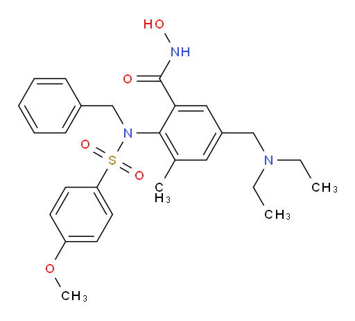 5-[(Diethylamino)methyl]-N-hydroxy-2-[[(4-methoxyphenyl)sulfonyl](phenylmethyl)amino]-3-methylbenzamide (ACI)