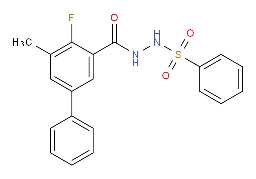 4-Fluoro-5-methyl[1,1′-biphenyl]-3-carboxylic acid 2-(phenylsulfonyl)hydrazide (ACI)