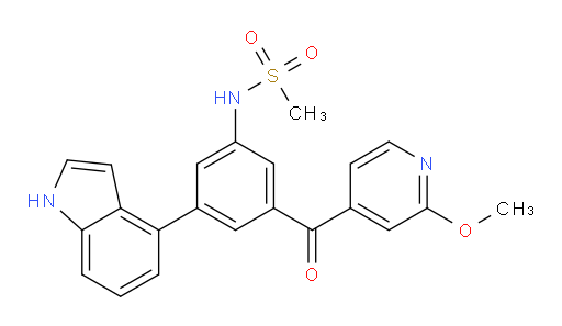 N-[3-(1H-Indol-4-yl)-5-[(2-methoxypyridin-4-yl)carbonyl]phenyl]methanesulfonamide