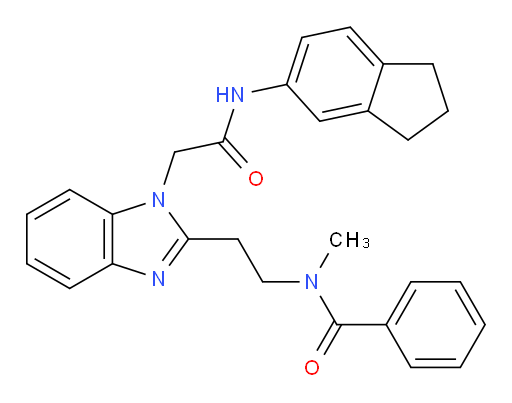 2-[2-(Benzoylmethylamino)ethyl]-N-(2,3-dihydro-1H-inden-5-yl)-1H-benzimidazole-1-acetamide (ACI)