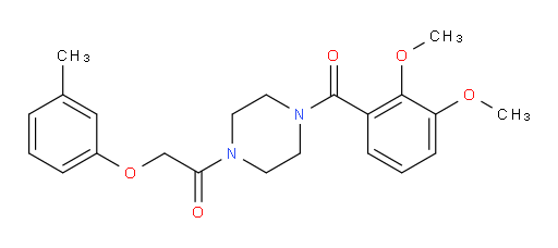 1-[4-(2,3-Dimethoxybenzoyl)-1-piperazinyl]-2-(3-methylphenoxy)ethanone (ACI)