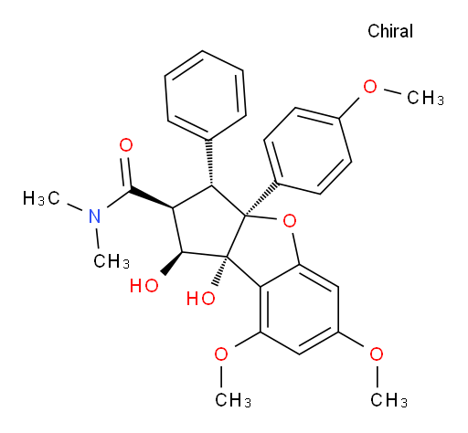 (1S,2S,3R,3aS,8bR)-2,3,3a,8b-Tetrahydro-1,8b-dihydroxy-6,8-dimethoxy-3a-(4-methoxyphenyl)-N,N-dimethyl-3-phenyl-1H-cyclopenta[b]benzofuran-2-carboxamide (ACI)