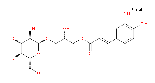 (2S)-3-[[(2E)-3-(3,4-Dihydroxyphenyl)-1-oxo-2-propen-1-yl]oxy]-2-hydroxypropyl β-D-glucopyranoside (ACI)