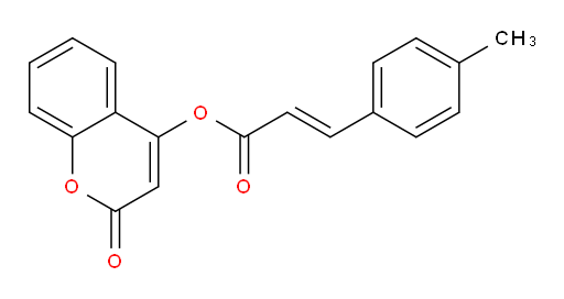 2-Oxo-2H-1-benzopyran-4-yl (2E)-3-(4-methylphenyl)-2-propenoate (ACI)