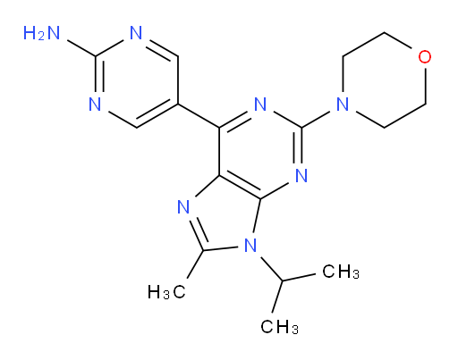 5-[8-Methyl-9-(1-methylethyl)-2-(4-morpholinyl)-9H-purin-6-yl]-2-pyrimidinamine (ACI)