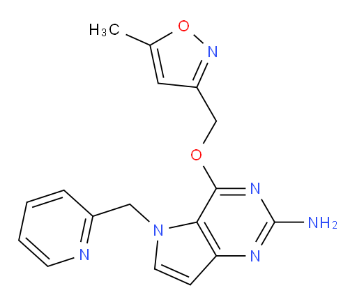 4-[(5-Methyl-3-isoxazolyl)methoxy]-5-(2-pyridinylmethyl)-5H-pyrrolo[3,2-d]pyrimidin-2-amine (ACI)