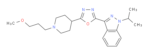3-[5-[1-(3-Methoxypropyl)-4-piperidinyl]-1,3,4-oxadiazol-2-yl]-1-(1-methylethyl)-1H-indazole (ACI)