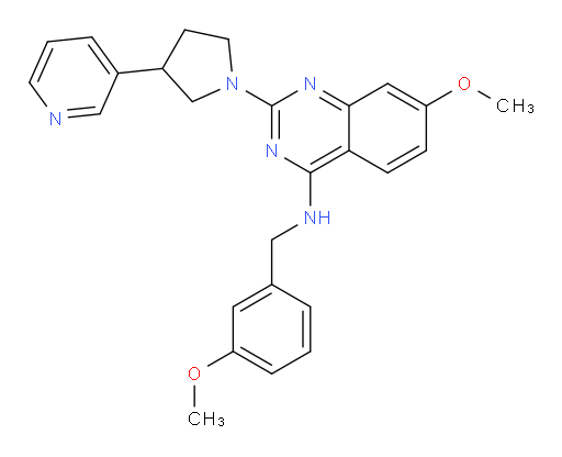 7-Methoxy-N-[(3-methoxyphenyl)methyl]-2-[3-(3-pyridinyl)-1-pyrrolidinyl]-4-quinazolinamine (ACI)