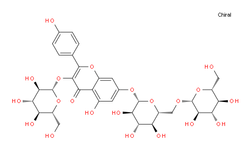 7-[(6-O-β-D-Glucopyranosyl-β-D-glucopyranosyl)oxy]-3-(β-D-glucopyranosyloxy)-5-hydroxy-2-(4-hydroxyphenyl)-4H-1-benzopyran-4-one (ACI)