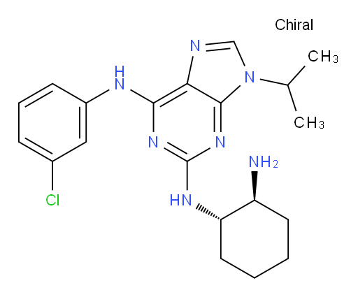 N2-[(1S,2S)-2-Aminocyclohexyl]-N6-(3-chlorophenyl)-9-(1-methylethyl)-9H-purine-2,6-diamine (ACI)