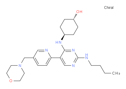 trans-4-[[2-(Butylamino)-5-[5-(4-morpholinylmethyl)-2-pyridinyl]-4-pyrimidinyl]amino]cyclohexanol (ACI)