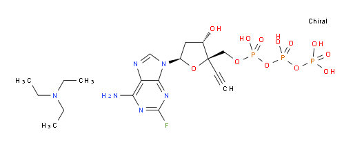 Adenosine 5′-(tetrahydrogen triphosphate), 2′-deoxy-4′-C-ethynyl-2-fluoro-, compd. with N,N-diethylethanamine (1:3) (ACI)