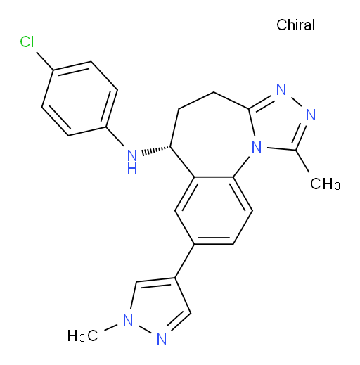 (6R)-N-(4-Chlorophenyl)-5,6-dihydro-1-methyl-8-(1-methyl-1H-pyrazol-4-yl)-4H-[1,2,4]triazolo[4,3-a][1]benzazepin-6-amine (ACI)