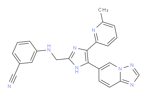 3-[[[5-(6-Methyl-2-pyridinyl)-4-[1,2,4]triazolo[1,5-a]pyridin-6-yl-1H-imidazol-2-yl]methyl]amino]benzonitrile (ACI)