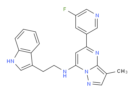 5-(5-Fluoro-3-pyridinyl)-N-[2-(1H-indol-3-yl)ethyl]-3-methylpyrazolo[1,5-a]pyrimidin-7-amine (ACI)