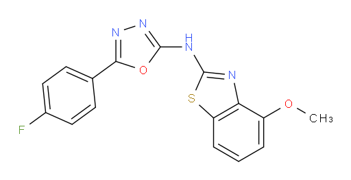 N-[5-(4-Fluorophenyl)-1,3,4-oxadiazol-2-yl]-4-methoxy-2-benzothiazolamine (ACI)