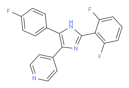 4-[2-(2,6-Difluorophenyl)-4-(4-fluorophenyl)-1H-imidazol-5-yl]pyridine (ACI)