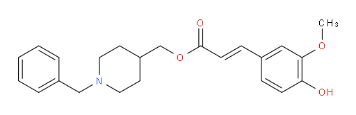 [1-(Phenylmethyl)-4-piperidinyl]methyl (2E)-3-(4-hydroxy-3-methoxyphenyl)-2-propenoate (ACI)