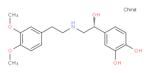 4-[(1R)-2-[[2-(3,4-Dimethoxyphenyl)ethyl]amino]-1-hydroxyethyl]-1,2-benzenediol (ACI)