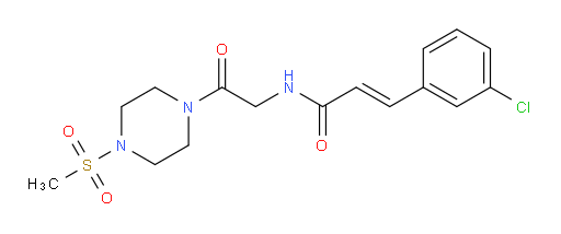 (2E)-3-(3-Chlorophenyl)-N-[2-[4-(methylsulfonyl)-1-piperazinyl]-2-oxoethyl]-2-propenamide (ACI)