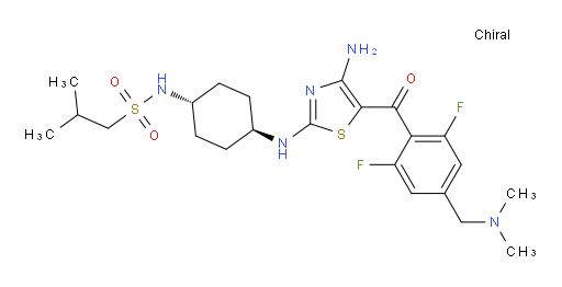 N-[trans-4-[[4-Amino-5-[4-[(dimethylamino)methyl]-2,6-difluorobenzoyl]-2-thiazolyl]amino]cyclohexyl]-2-methyl-1-propanesulfonamide (ACI)
