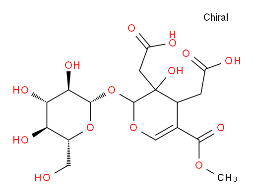 2-(β-D-Glucopyranosyloxy)-3,4-dihydro-3-hydroxy-5-(methoxycarbonyl)-2H-pyran-3,4-diacetic acid (ACI)