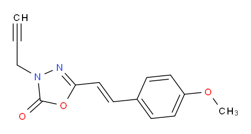1,3,4-Oxadiazol-2(3H)-one, 5-[(1E)-2-(4-methoxyphenyl)ethenyl]-3-(2-propyn-1-yl)- (ACI)