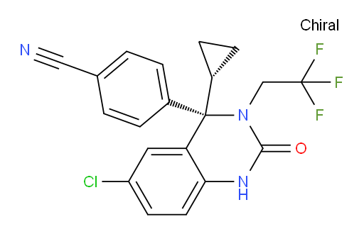 4-[(4S)-6-Chloro-4-cyclopropyl-1,2,3,4-tetrahydro-2-oxo-3-(2,2,2-trifluoroethyl)-4-quinazolinyl]benzonitrile (ACI)