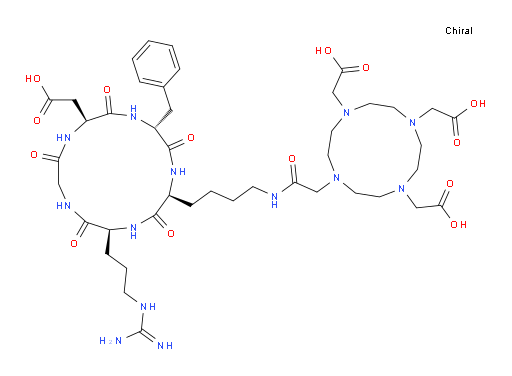 Cyclo[L-arginylglycyl-L-α-aspartyl-D-phenylalanyl-N6-[2-[4,7,10-tris(carboxymethyl)-1,4,7,10-tetraazacyclododec-1-yl]acetyl]-L-lysyl] (ACI)