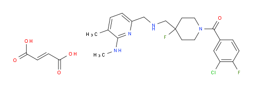 1-(3-Chloro-4-fluorobenzoyl)-4-fluoro-N-[[5-methyl-6-(methylamino)-2-pyridinyl]methyl]-4-piperidinemethanamine (2E)-2-butenedioate (1:1) (ACI)