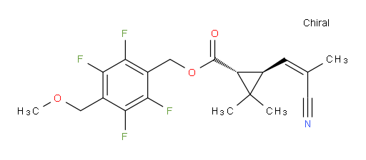 [2,3,5,6-Tetrafluoro-4-(methoxymethyl)phenyl]methyl (1R,3R)-3-[(1Z)-2-cyano-1-propen-1-yl]-2,2-dimethylcyclopropanecarboxylate (ACI)