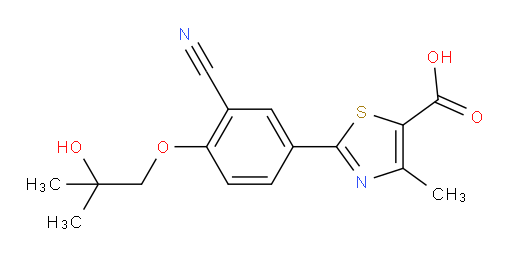 2-(3-cyano-4-(2-hydroxy-2-methylpropoxy)phenyl)-4-methylthiazole-5-carboxylic acid