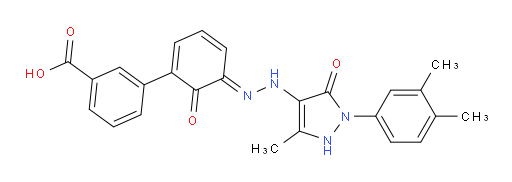 (Z)-3'-(2-(1-(3,4-dimethylphenyl)-3-methyl-5-oxo-1H-pyrazol-4(5H)-ylidene)hydrazinyl)-2'-hydroxy-[1,1'-biphenyl]-3-carboxylic acid