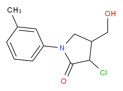 3-chloro-4-(hydroxymethyl)-1-(3-methylphenyl)pyrrolidin-2-one