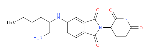 5-[(1-aminohexan-2-yl)amino]-2-(2,6-dioxopiperidin-3-yl)-2,3-dihydro-1H-isoindole-1,3-dione