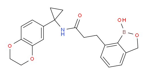 N-[1-(2,3-dihydro-1,4-benzodioxin-6-yl)cyclopropyl]-3-(1-hydroxy-1,3-dihydro-2,1-benzoxaborol-7-yl)propanamide