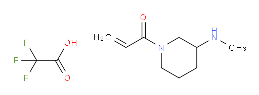 1-[3-(methylamino)piperidin-1-yl]prop-2-en-1-one, trifluoroacetic acid